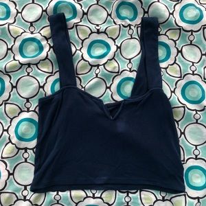 Navy crop top